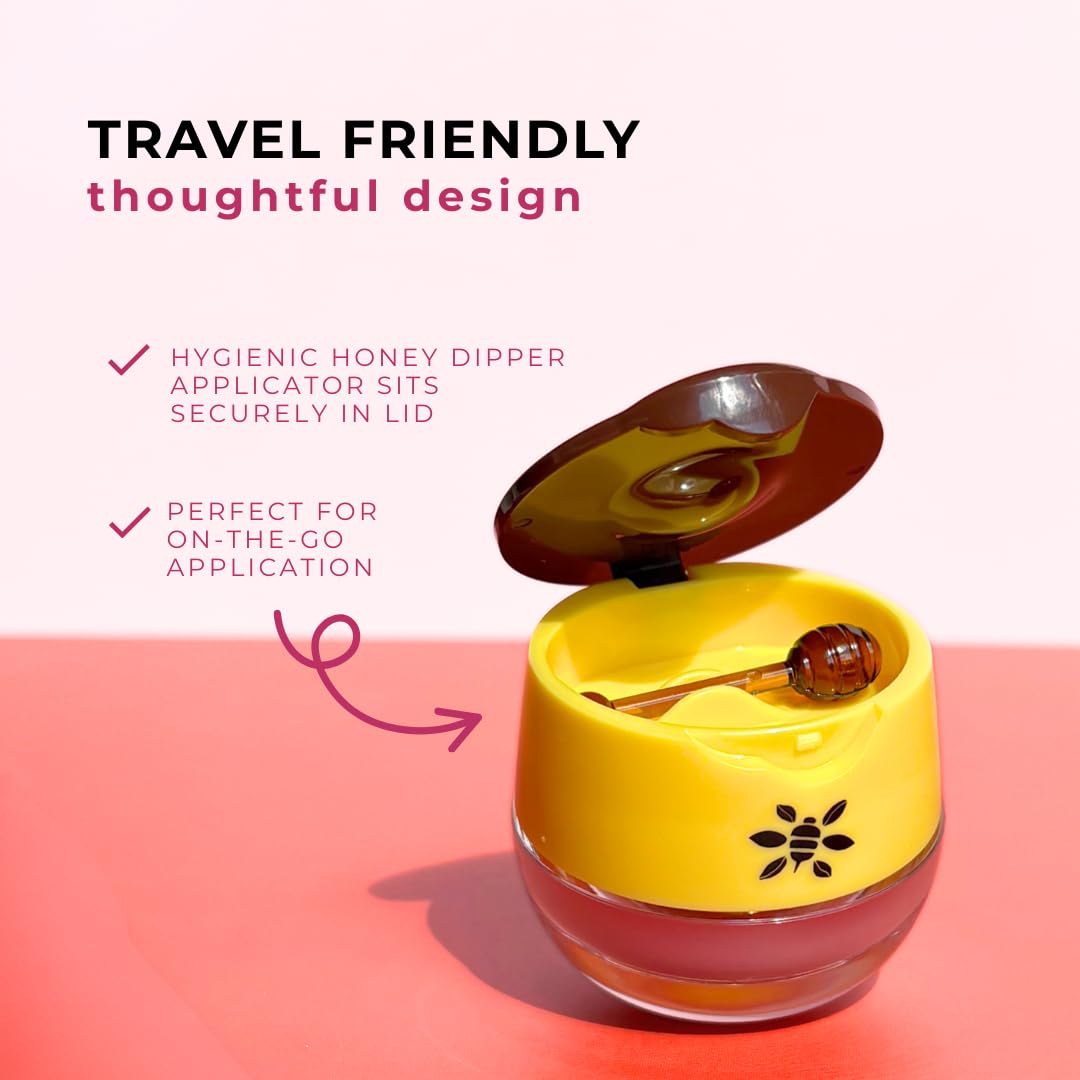 Honeybee Gardens Nectar Lip Mask with Murumuru Seed Butter, Shea Butter, Vegan, Cruelty Free, Gluten Free, Moisturizing, Hydrating