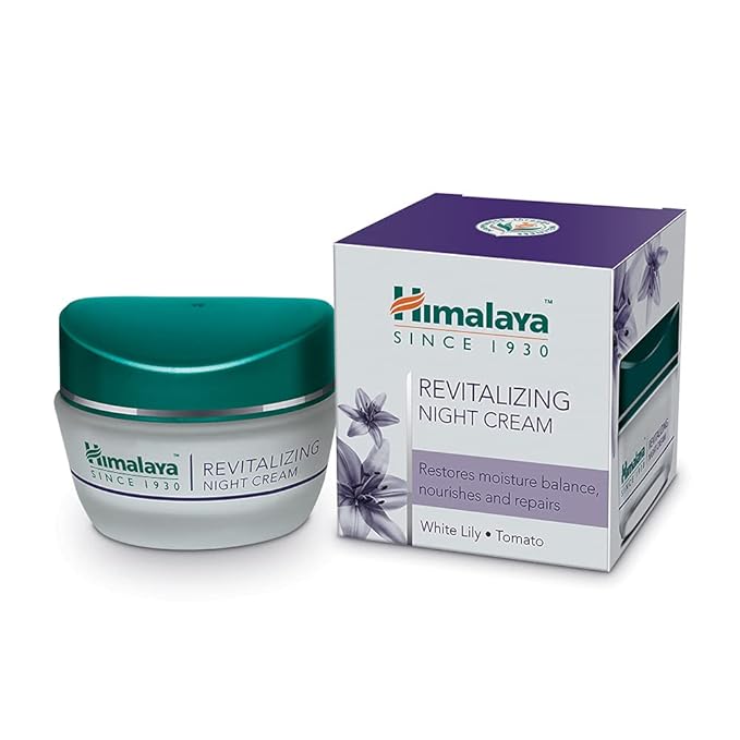 Himalaya Revitalizing Night Cream for Damaged & Aging Skin, Daily Deep Moisturizing Overnight Repair Treatment, For All Skin Types, 1.69 oz