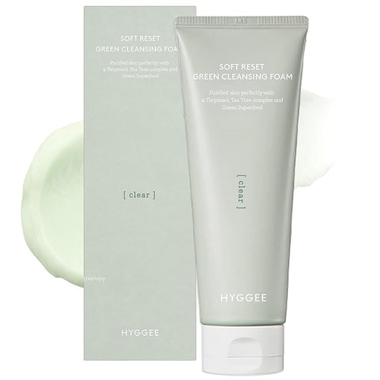 Soft Reset Green Cleansing Foam - Gentle Face Wash with Tea Tree Extract - Ultra Micro Bubbles Mild Facial Cleanser for Sensitive Skin- Soothes & Moisturizes Irritated Skin, 5.07oz.