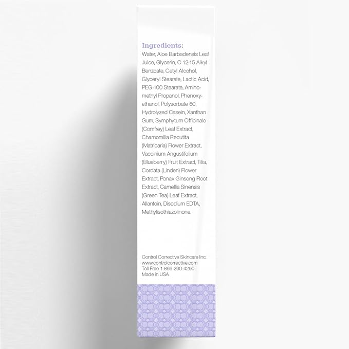 CONTROL CORRECTIVE Sensitive Skin Cleansing Milk, 6.7 Oz - Creamy, Calming Cleanser With Soothing Liden Flower, Gentle, Comfrey, Aloe Vera, Chamomomile Extracts, Removes Make-Up & Daily Build Up