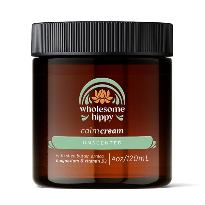 Calm Cream – Unscented Body Butter with Magnesium, Vitamin D3, Shea, Arnica & Turmeric – Vegan Hydrating Moisturizer for Sensitive Skin & Self-Care – 4oz