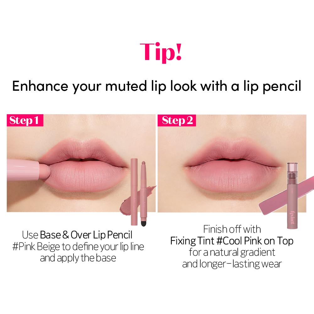 ETUDE Fixing Tint #01 Analog Rose (4g) | Long Lasting High Pigmented Liquid Lipstick | Waterproof Lightweight Matte Finish Lip Stain | Full Coverage | Korean Makeup, Kbeauty