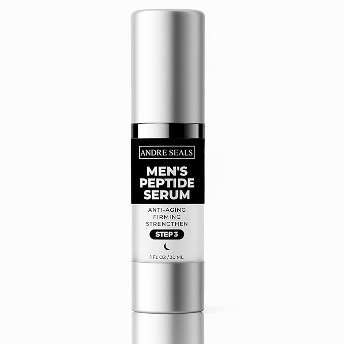 Face Serum for Men - Anti-Aging, Wrinkle Reduction & Collagen Boost with Multi-Peptide, Hyaluronic Acid, Green Tea & Vitamin E | Mens Skincare | 1oz | Night Time Face Serum