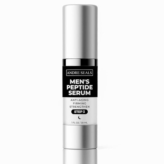 Face Serum for Men - Anti-Aging, Wrinkle Reduction & Collagen Boost with Multi-Peptide, Hyaluronic Acid, Green Tea & Vitamin E | Mens Skincare | 1oz | Night Time Face Serum