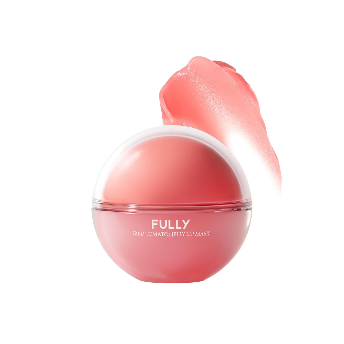 FULLY Red Tomato Jelly Lip Sleeping Mask, Korean Lip Balm for Dry, Chapped Lips, Tomato Seed Oil & Hyaluronic Acid, Overnight Hydration & Plump Glossy Finish, Non-Sticky Vegan Lip Treatment | 0.42 oz