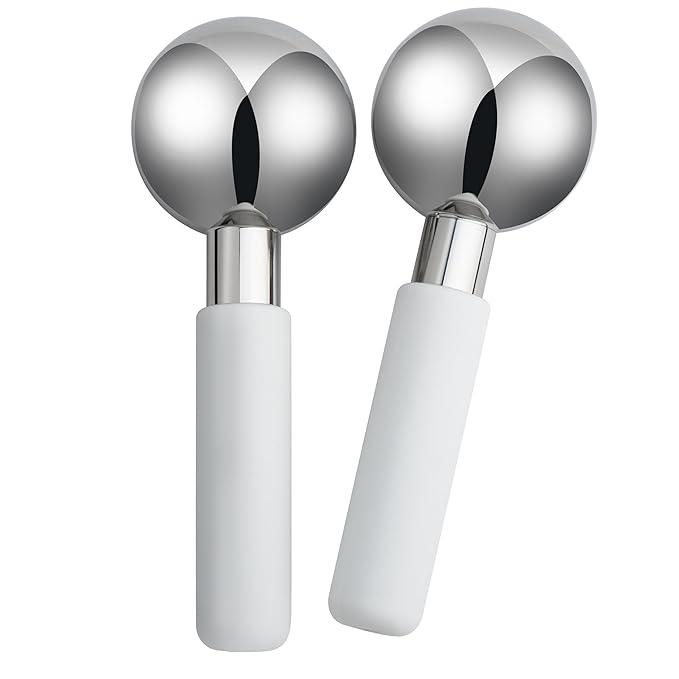 Floraison Unbreakable Stainless Steel Magic Cooling Beauty Facial Sticks for Face, Neck & Body Cryo Sticks & Cold Roller for face Puffiness & Wrinkles, Wine-Chilling Wands