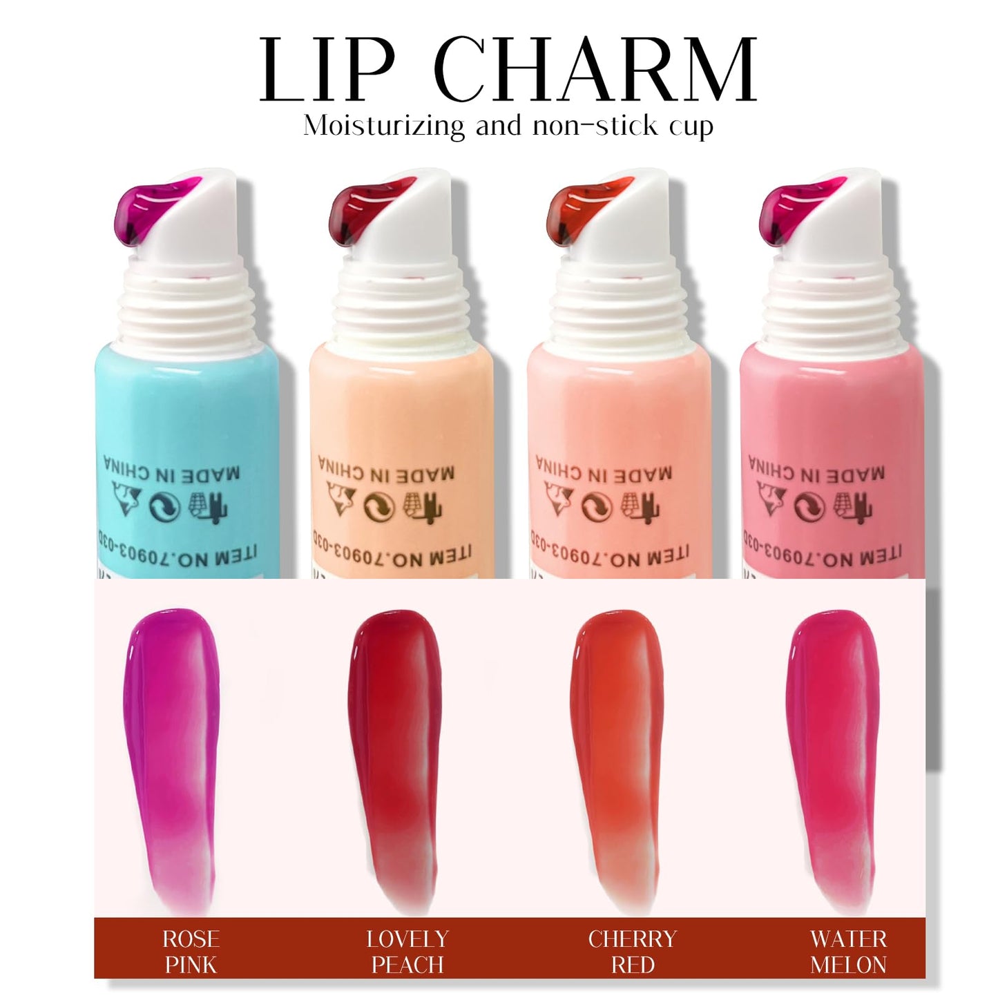 JOSURBEAUTY Kissable Lip Tattoo, Easily Peel Off Mask Long Lasting Waterproof Lip Gloss For A Romantic Appointment, 4 Colors Selectable Lip Hydrating Gloss Serum