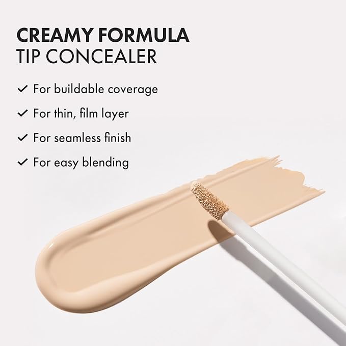 LUNA Long-Lasting Tip Concealer Cover-Fit (#01 Vanilla) Full 0.26 Fl Oz