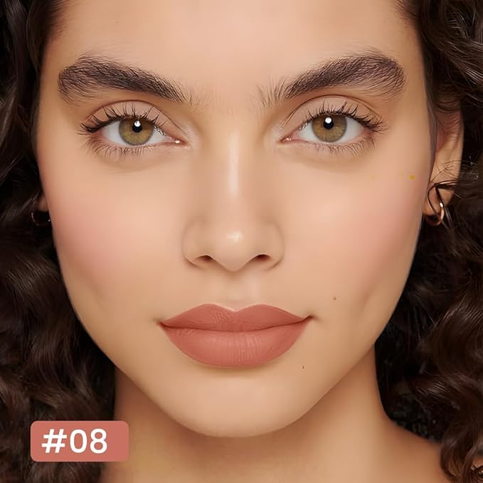 12 Colors lip liner pencils, Modern Classic Lip Liner, Lip Liner Pigmented Vegan Matte, Lasting Finish Lip Liner, Luxurious Creamy Long Lasting Lip Liner, Prevents Feathering and Fading, (08)