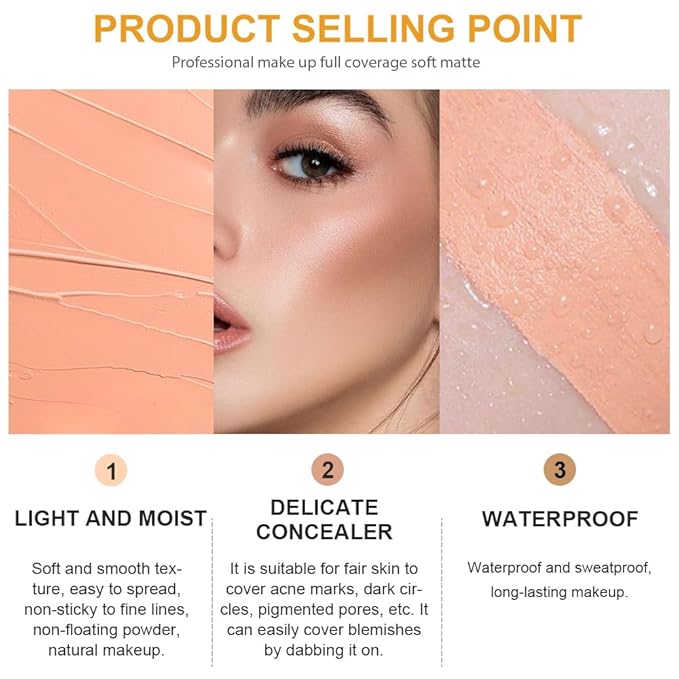 Kaely Pot Concealer Full Coverage Set,under Eye Brightener ojeras 05