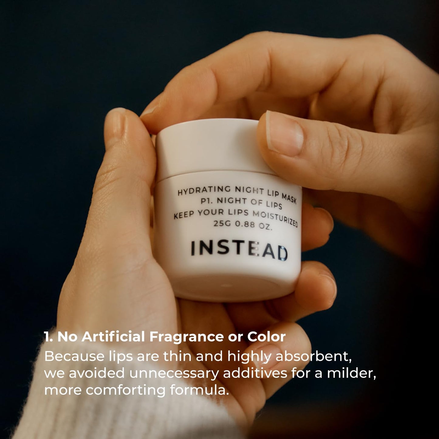 Hydrating Night Lip Mask - Moisturizing Lip Treatment to Restore and Soothe Dry Chapped Lips Overnight 0.88 oz.