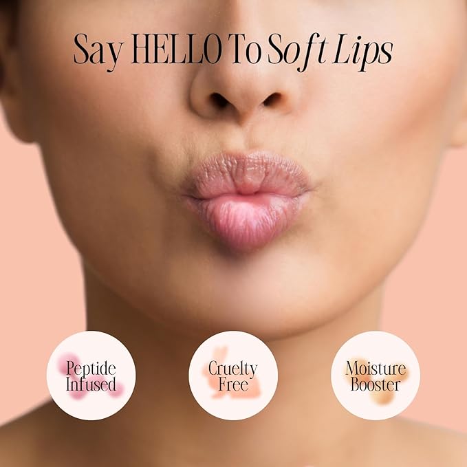 YUGLO Lip Sleeping Mask with Multi-Peptides | Peach Flavor | Hydrating & Plumping Lip Treatment for  Dry, Chapped Lips | Nourishes & Moisturizes | Overnight Lip Repair