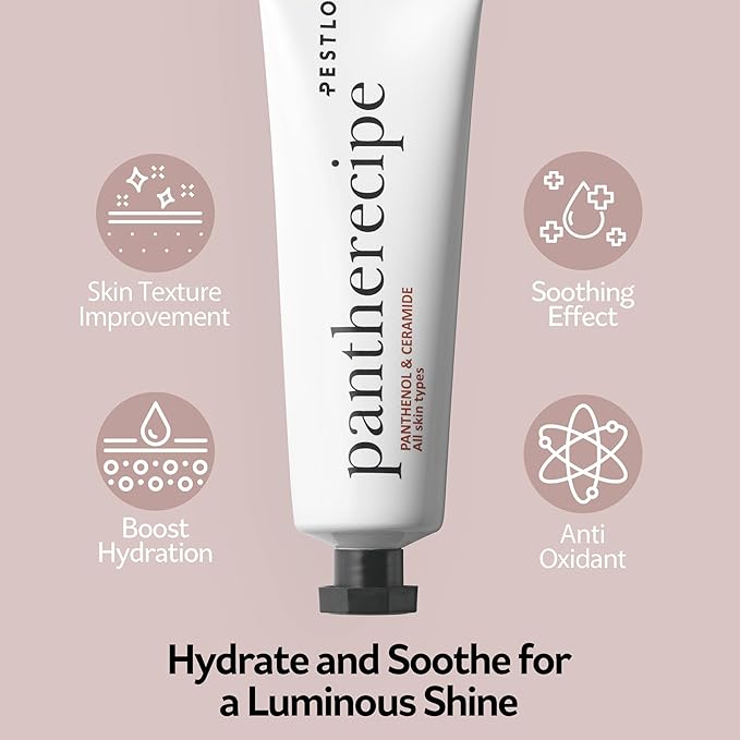 PESTLO Pantherecipe Cream 1.69 fl.oz./50ml - Hydrating & Soothing with Ceramide and Panthenol - Moisturizes, Strengthens Skin Barrier, EWG Green, Lightweight, Non-Greasy, for Day & Night