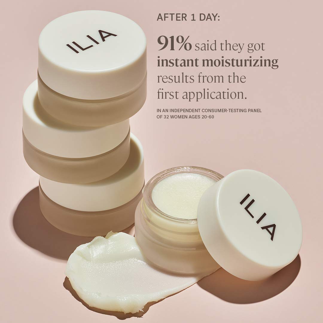 ILIA - Lip Wrap Overnight Treatment Mask | Exfoliate, Hydrate, Smooth, Soften, Plump | Use Morning or Night | Gluten + Silicone-Free | Non-Toxic, Vegan, Cruelty-Free (0.34 fl oz | 10 ml)