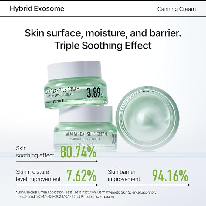 Parnell Panthenol 3.89% | 50ml / 1.69 fl.oz. | Heartleaf Calming Capsule Cream, Acne soothing cream, korea skin care, korea beauty