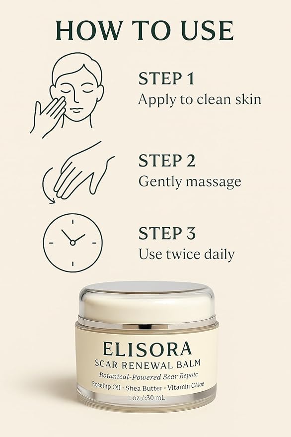 Intensive Bruise & Scar Renewal Balm, Natural Botanical Formula with Rosehip Oil, Shea Butter, Aloe, 1 oz