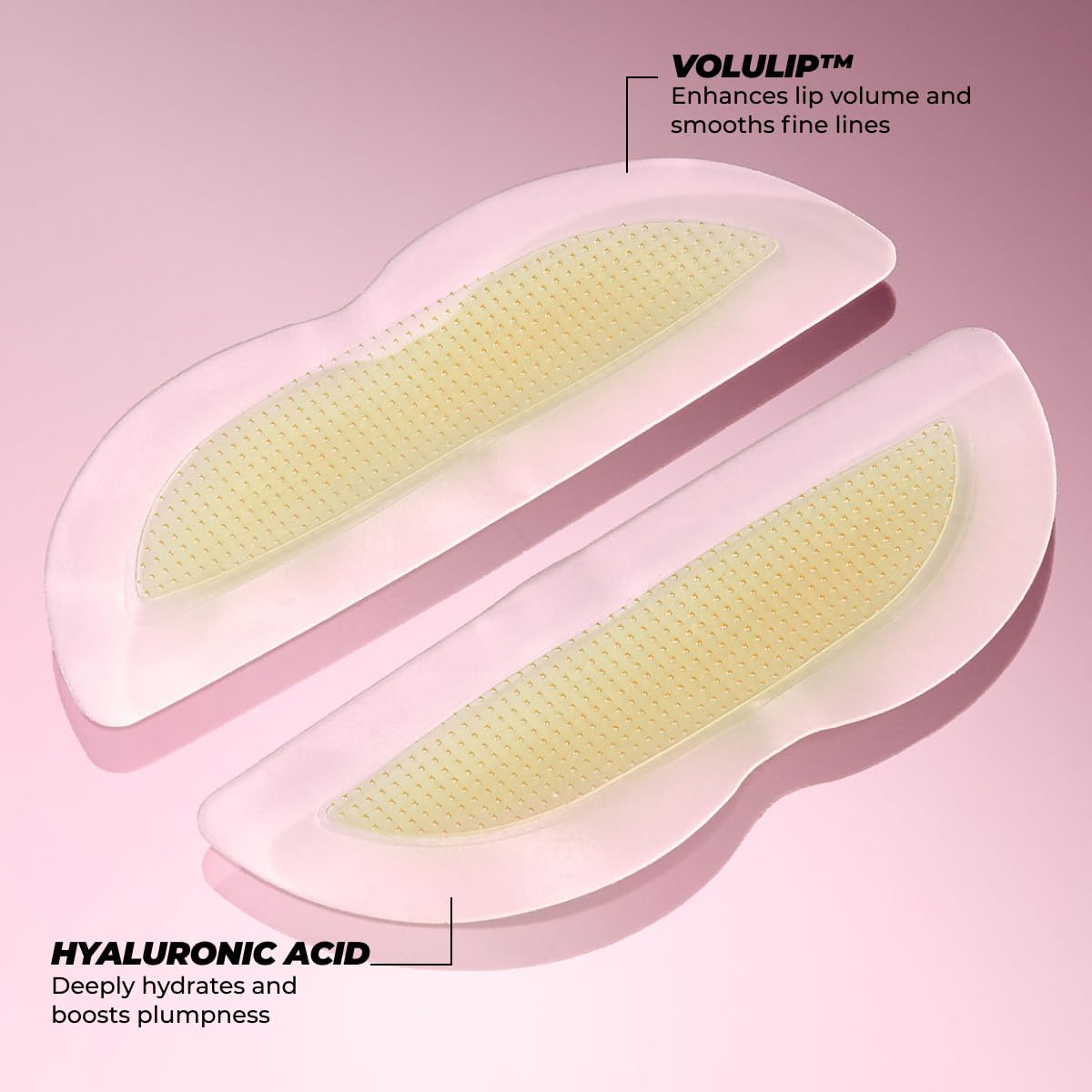 Instant Lip Filler Mask for Plumped Lips in 30 Mins with Vegan Collagen & Hyaluronic Acid - 3 Pack Korean Lip Mask Patches with 400 Dissolving Micro-Darts Tech for Instant & Long-Lasting Results