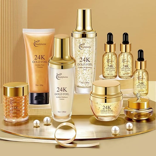 9-Piece Skincare Set for Women - Hypoallergenic, Moisturize the Skin - Collagen & Hyaluronic Acid & Snail Mucin Infused - Ideal for All Skin Types Set
