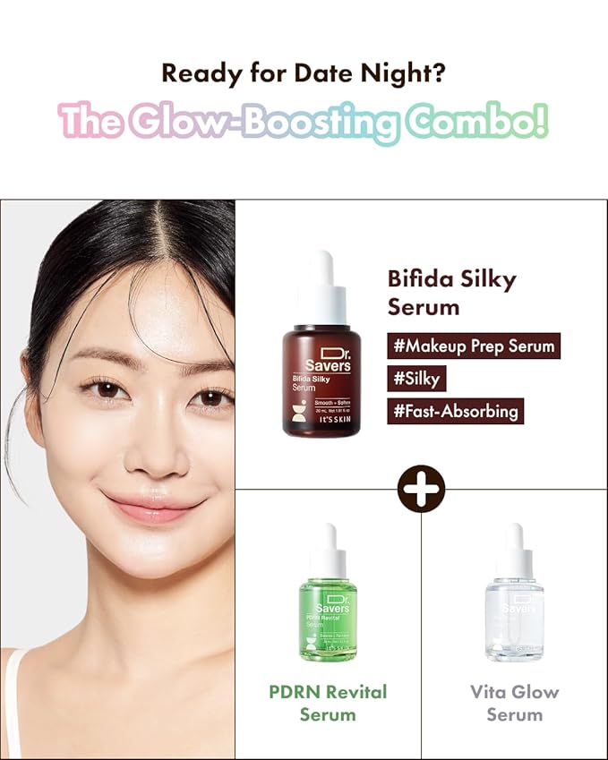 IT’S SKIN Dr.Savers Vita Glow Serum 1.01 fl.oz, Glow Face Serum with Niacinamide and Vitamins, Crystal Clear, Lightweight Watery Texture for Even Skintone, Radiance Boost Korean Skincare