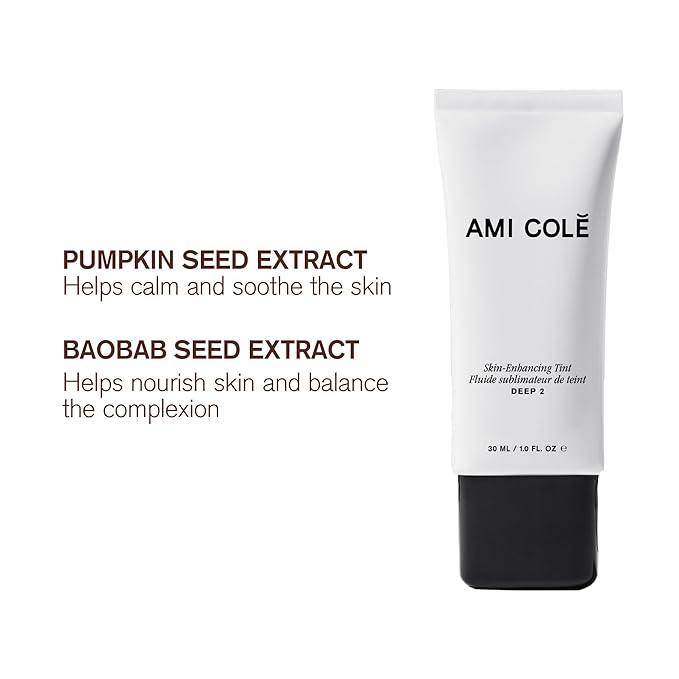 AMI COLÉ Skin-Enhancing Tinted Moisturizer (Deep 1), tinted