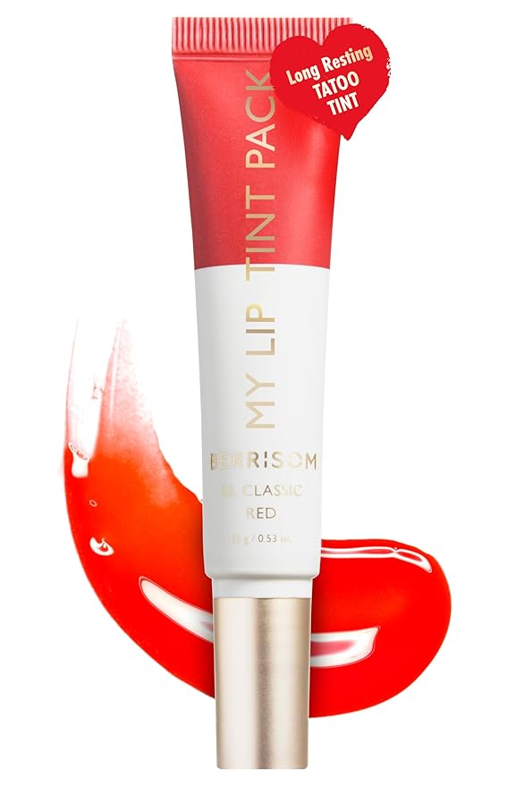 LIP My Tint Pack - Korean Lip Stain Peel Off Pack | Kiss-Proof Korean Lip Tint Long Lasting Lip Stain Marker | Waterproof Lip Stain Peel Off Lipstick (03. Classic Red, 0.50 Fl Oz)