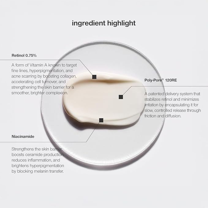 CONTROL CORRECTIVE Advanced Retinol Plus with Niacinamide and Poly-Pore, Minimizes Wrinkles, Revitalizes Dull Skin