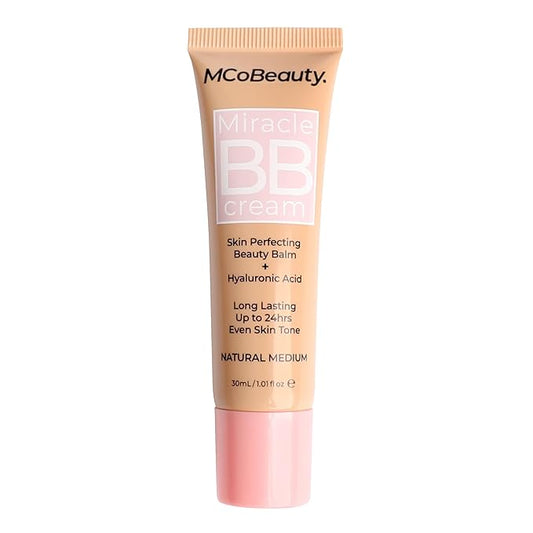 MCoBeauty Miracle BB Cream, Medium Beige, Skin-Perfecting Coverage Free Cosmetics