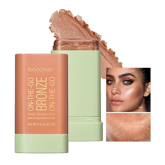Cream Contour Stick,Versatile Bronzer Facial Contouring Stick,Long Lasting Rich Glow