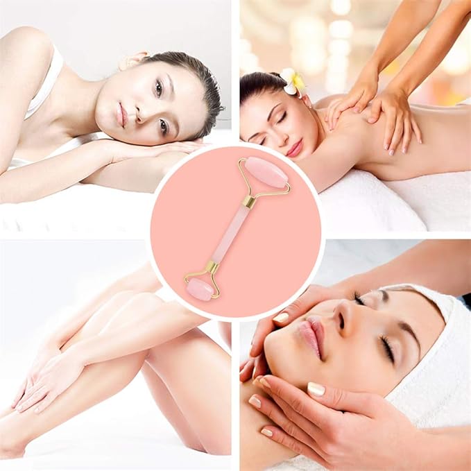 Jade Roller,Rose Quartz Roller for Face,Jade Aging