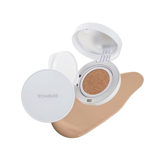 TROIAREUKE A+ Cushion Foundation (Shade 23) I Natural Coverage Foundation Makeup, Moisturizing Finish for Sensitive, Oily, Combination Skin, Skin Care Cushion I Korean Aesthetic Makeup