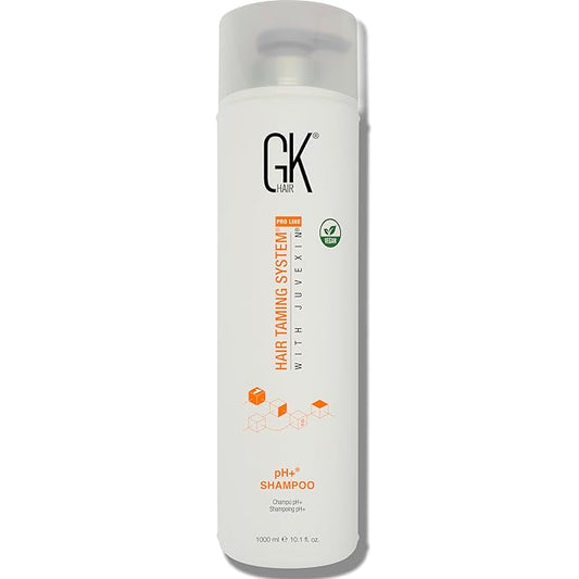 GK HAIR Global Keratin pH+ Pre-Treatment Clarifying Shampoo (33.8 Fl Oz/1000ml) For Preps Hair Deep Cleansing,Removes Impurities -With Aloe Vera, Vitamins & Natural Oils All Hair Types Men and Women