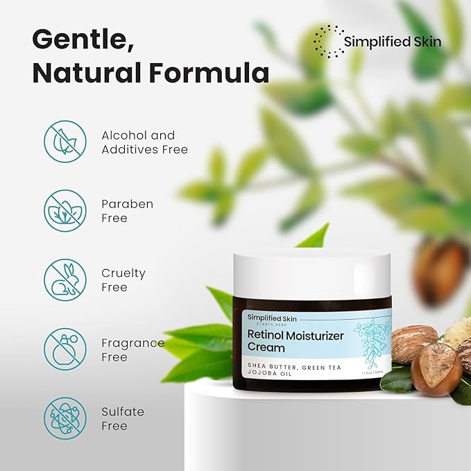 Retinol Cream for Face (Pack of 3) - 2.5% Retinol Moisturizer with Vitamin E & Hyaluronic Acid for Anti-Aging & Wrinkles - Hydrating Facial Moisturizer Cream - 1.7 Oz