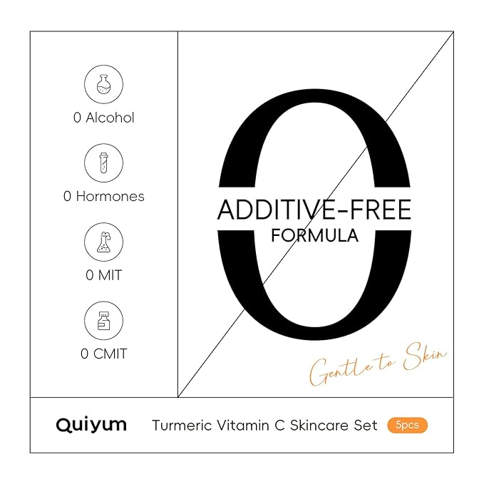 Skin Care Set, Turmeric Vitamin C Skincare 7PCS - Skin Care for Women, Facial Skin Care Routine Set Kit, Dark Spot Remover for Face, Reduce Acne, Gifts Sets