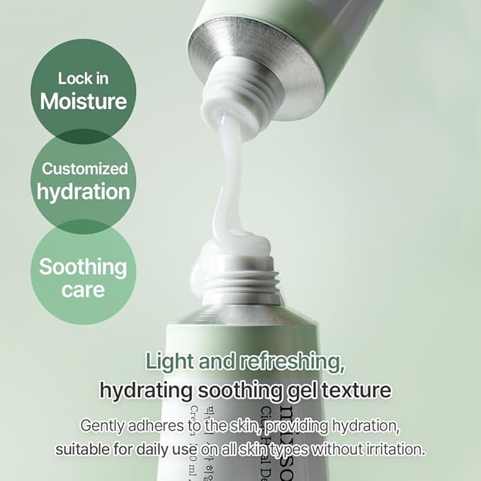 mixsoon Cica Hyal Deep Soothing Cream, 1.69 Fl. Oz / 50ml Lightweight Moisturizer Gel Cream for Sensitive Skin with Centella Asiatica Hyaluronic Acid Ceramide & Panthenol Korea Glass Skin Care