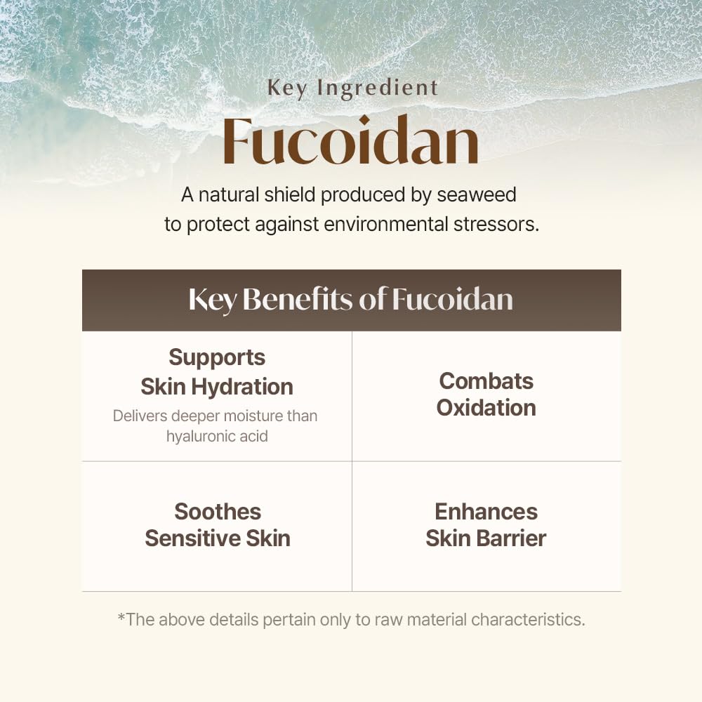 ONUL31° Fucoidan Glow Rich Cream—Daily Face Moisturizer with Niacinamide & Plant-based ingredients for Dry Sensitive Skin | Korean Skincare 1.69 fl. Oz