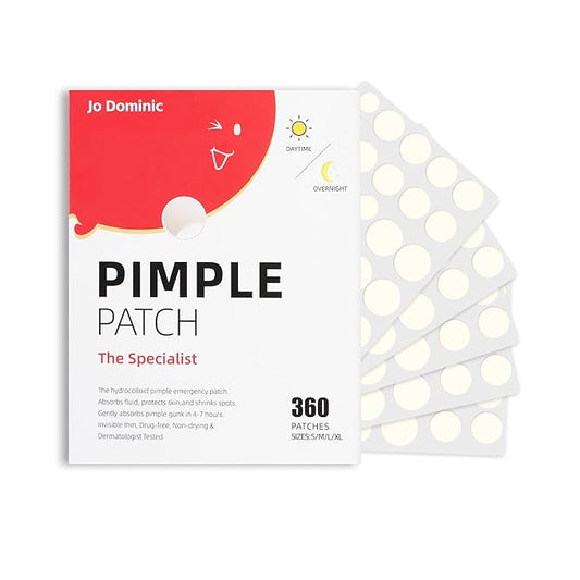 Invisible Pimple Patches for Face,Day and Night 4 Sizes 360 Counts Thin & Thick Hydrocolloid Acne Patches for Face and Skin, Zits Absorbing Patch, Covering Zits and Blemishes, Spot Stickers