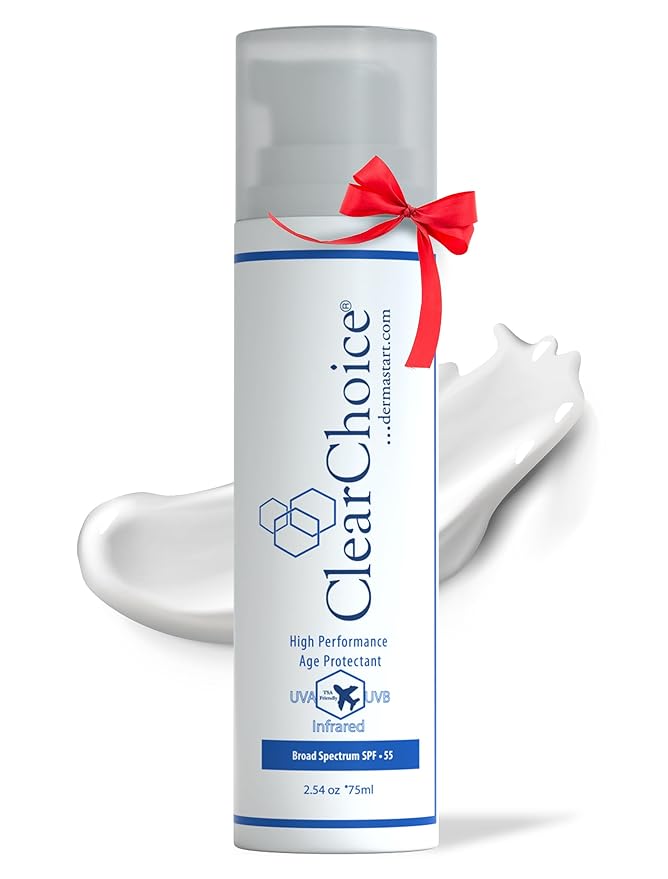 Clear Choice Sport Shield Extreme SPF 55 - Alkaline Skin Therapy Sunscreen, Non-Comedogenic, Anti-Aging Protection with Zinc Oxide & Antioxidants, For All Skin Types, Rosacea & Daily Use