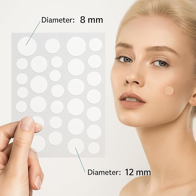 SPOTLESS Hydrocolloid Blemish Patches, 72 Count, Latex-Free, 2 Sizes, Clinically Tested, Salicyclic acid, Tea Tree oil