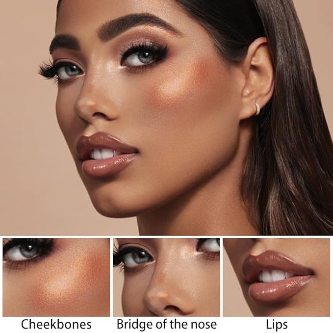 evpct 2Pcs Face Cream Contour Bronzer Sticks Makeup