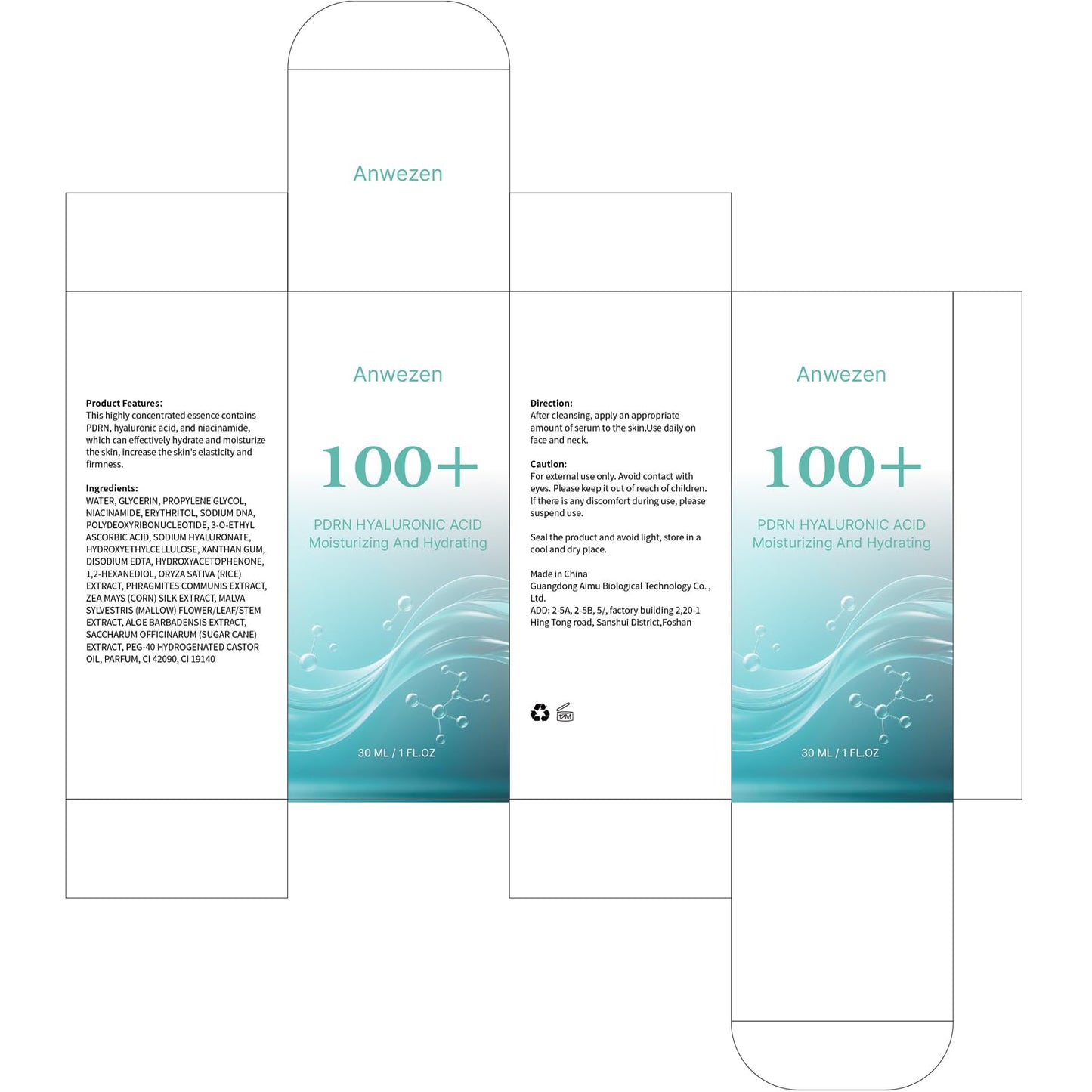 Salmon DNA PDRN Serum,Niacinamide Serum for Face,Hydrating & Moisturizing & Firming, Uneven Skin Tone, Korean Skincare(30ml/1.01 fl.oz.)