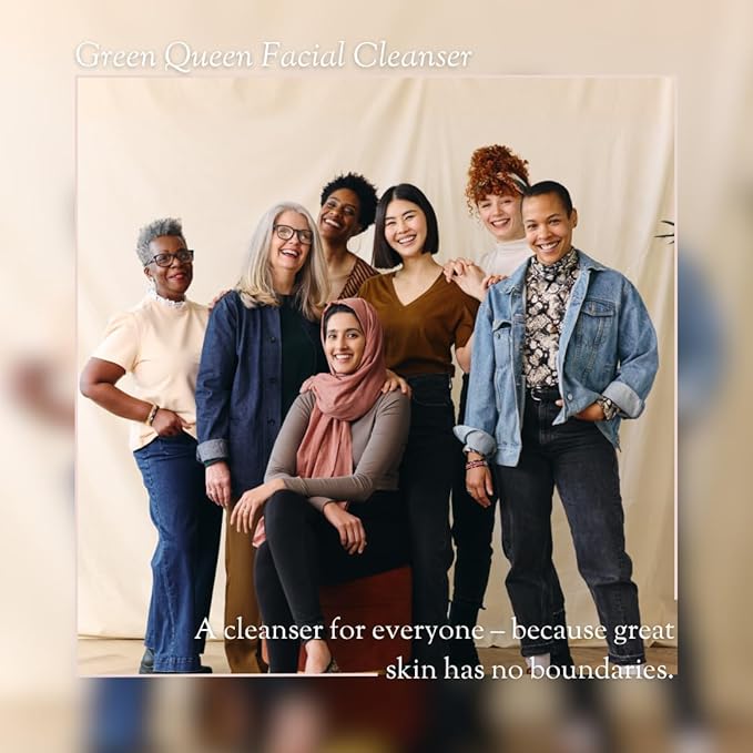 Facial Wash Foaming Cleanser by Green Queen helps removes excess oil, dirt, and makeup | Foaming action | refreshes & cleanses face |help calm skin | Fragrance Free| 110 g