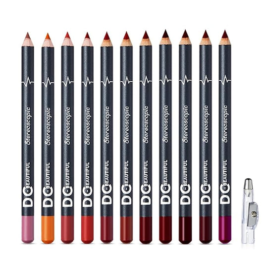 DC-BEAUTIFUL 12Pcs Lot Set 12 Colors Lip Line