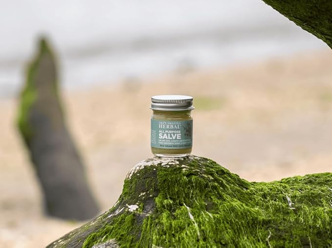 Ora's Amazing Herbal All Purpose Salve, Natural Healing Ointment, Tea Tree Balm, Comfrey Calendula Thyme Plantain, Hand Salve, Rash Cream, Dry Skin Repair, Itch Relief, 1 oz Glass Jar