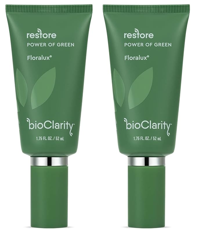 BioClarity Restore, Gel-Based Serum | 100% Vegan, Clean Ingredients | Contains Floralux Naturally made from Chlorophyll | 1.75 Fl Oz - 2 Pack