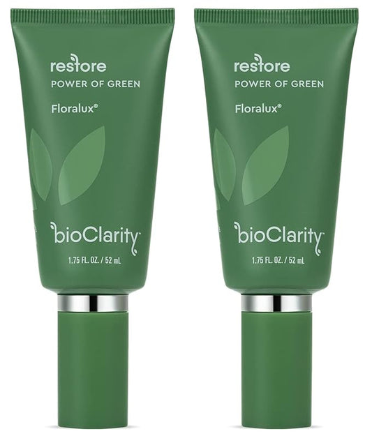 BioClarity Restore, Gel-Based Serum | 100% Vegan, Clean Ingredients | Contains Floralux Naturally made from Chlorophyll | 1.75 Fl Oz - 2 Pack