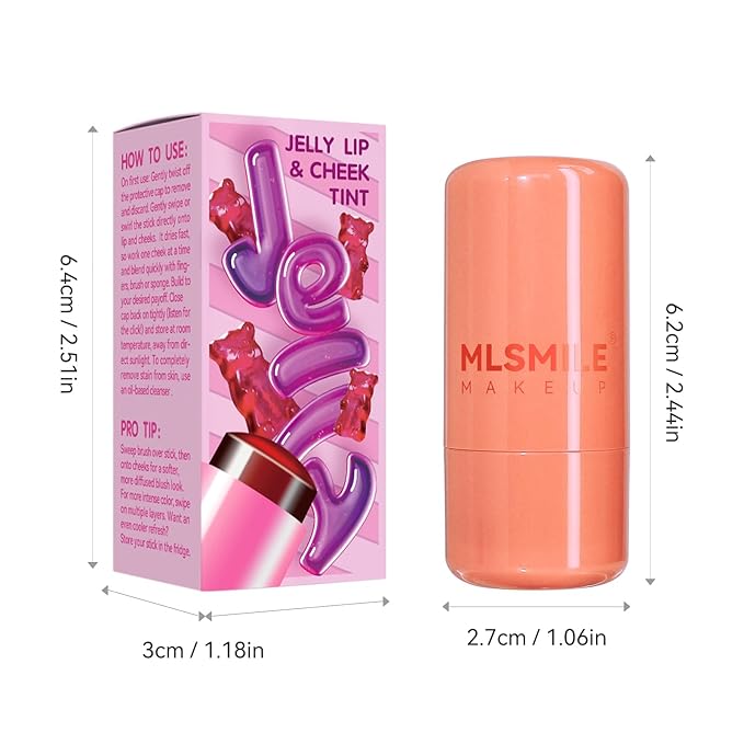 2PCS Cooling Water Jelly Tint Blush Stick Lips Cooling