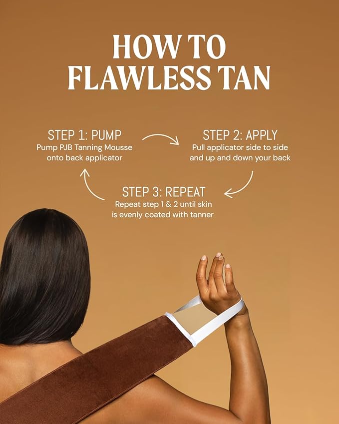 Back Tanning Applicator Mitt - Streak-Free, Easy Reach Self Tanner for Back & Body, Sunless Tan at Home, Ergonomic Design for Full Coverage, Reusable & Washable, Suitable for All - 1 Pack