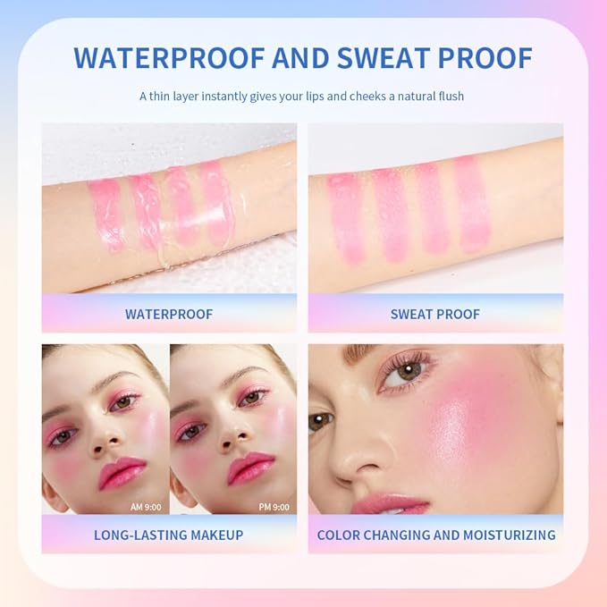 Color Change Blush Clear Liquid Blush Cream Moisturizing