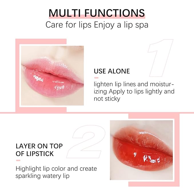 Lip Glow Oil, Hydrating Lip Oil Tinted Lip Glow