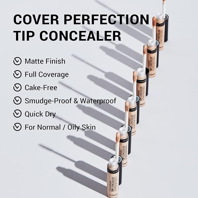 THE SAEM Cover Perfection Tip Concealer, Liquid Multi-Use Natural Beige)